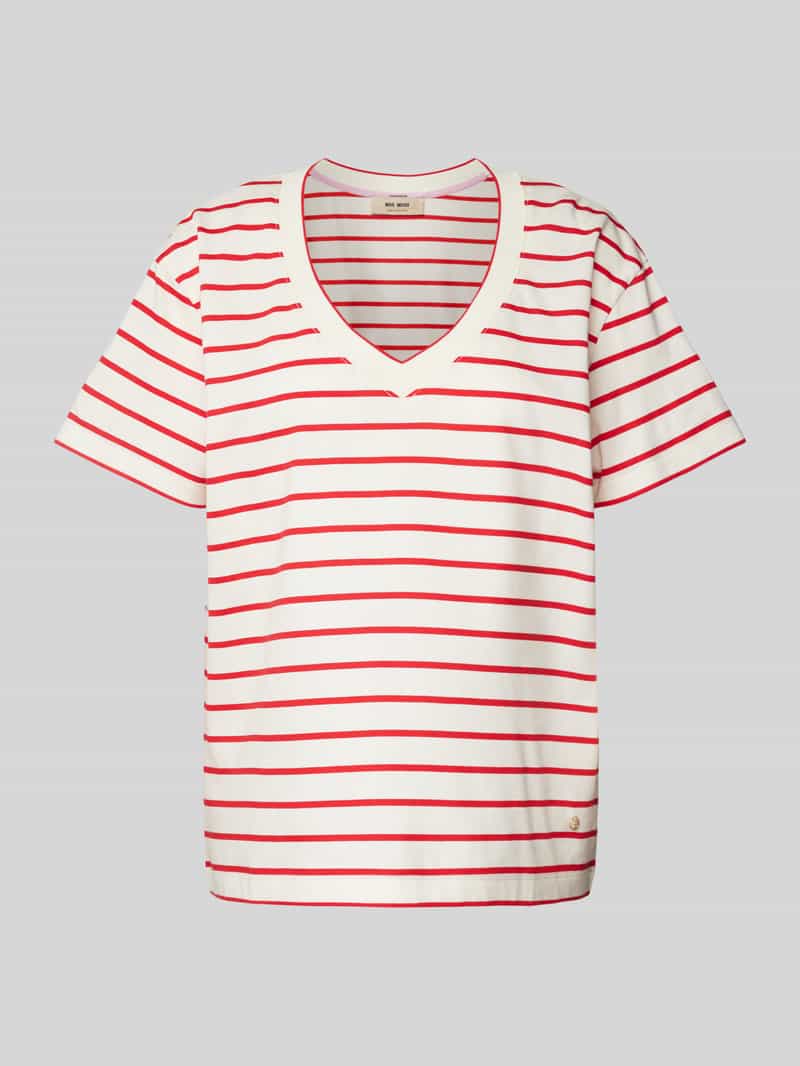 MOS MOSH T-shirt met V-hals model 'NANI'