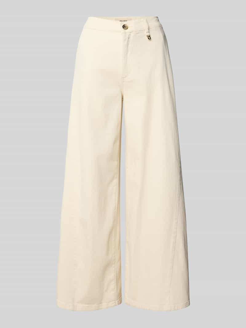 MOS MOSH Wide leg jeans met applicatie model 'Vincent Clay'