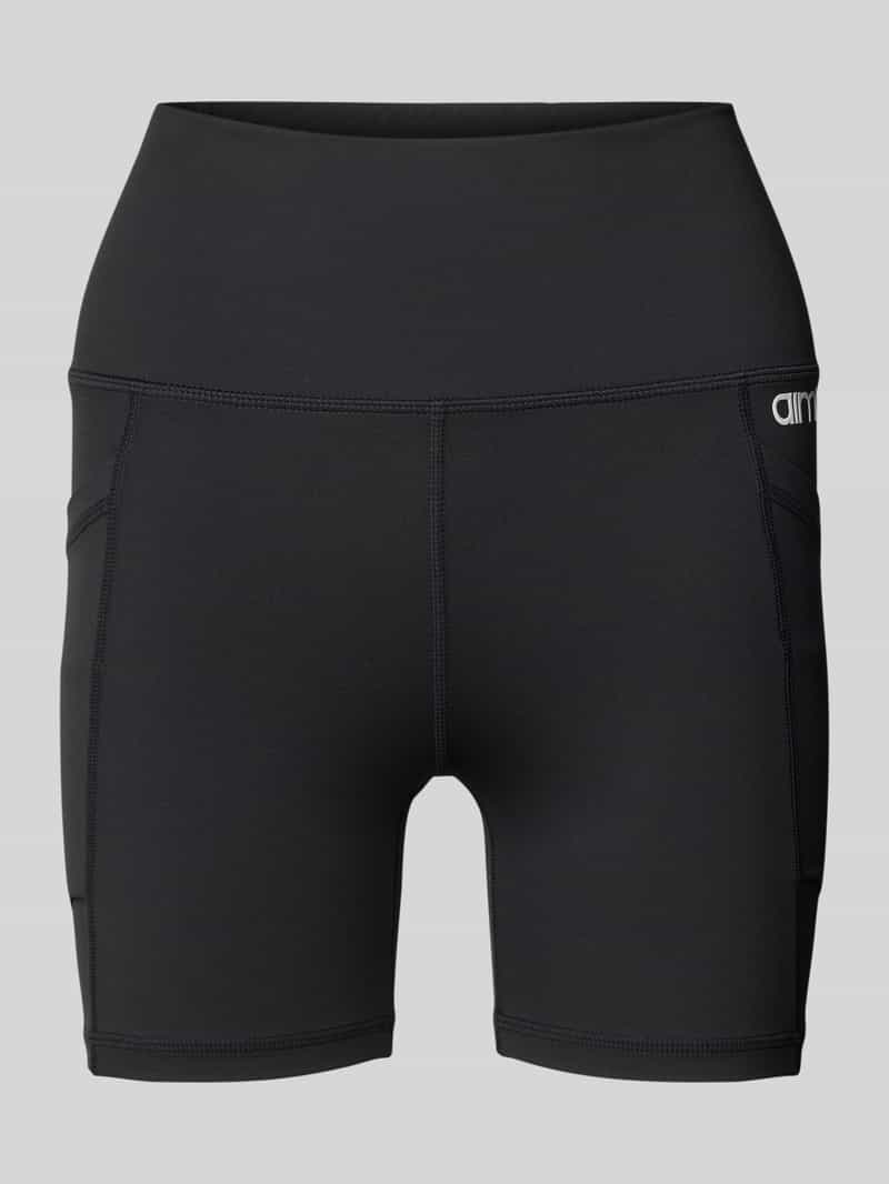 AIMN Skinny fit fietsbroek met labelprint