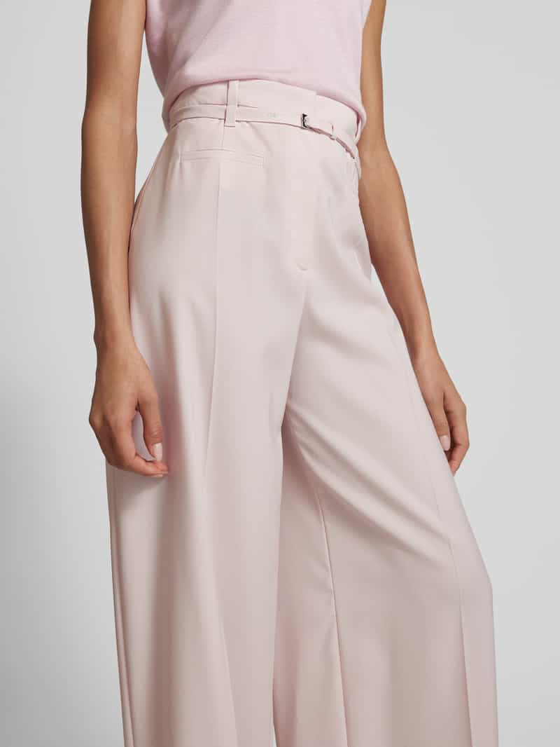 Boss Wide leg stoffen broek met persplooien