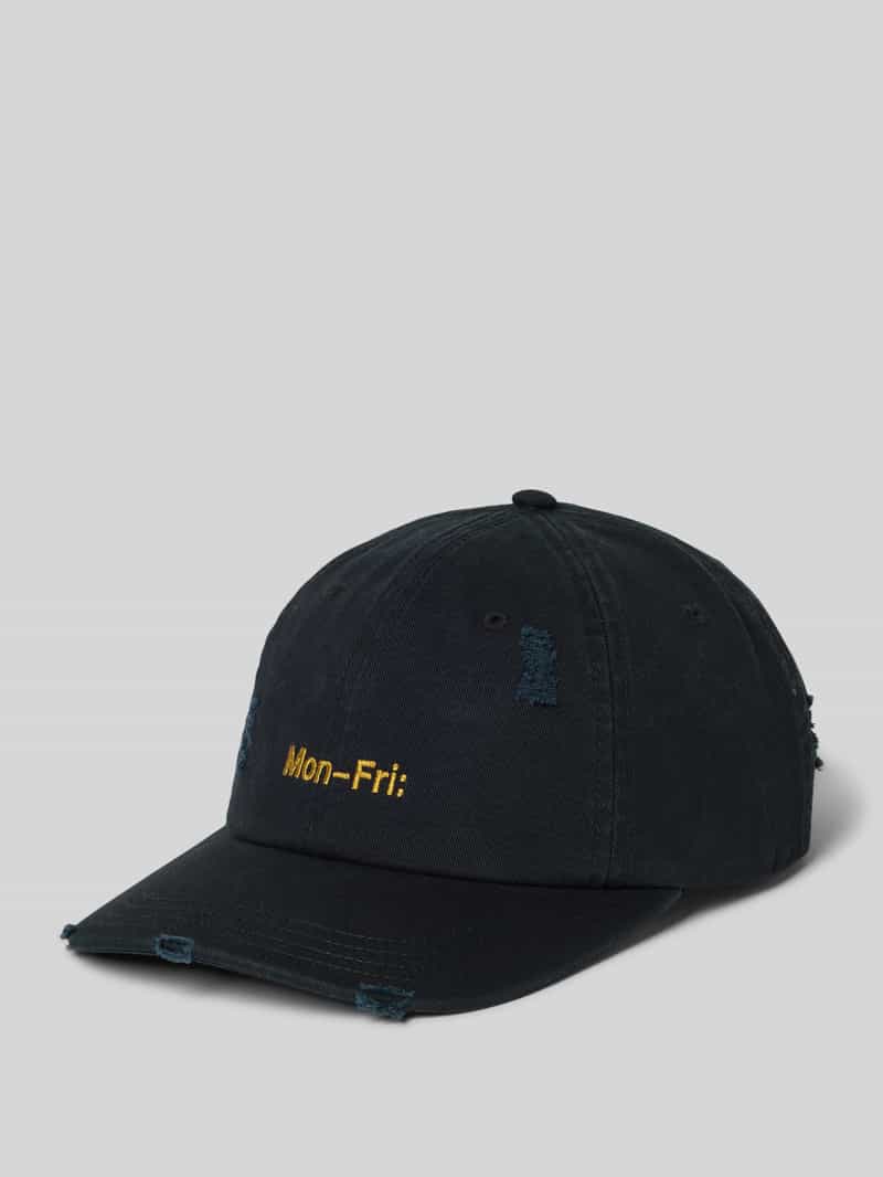 Baseballpet in used-look met stitching