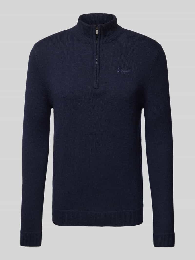 Superdry Gebreide pullover met opstaande kraag