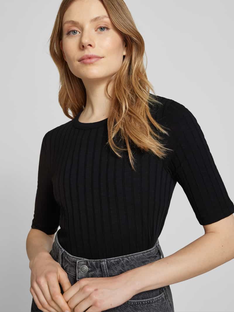 Opus T-shirt in riblook model 'Savka'