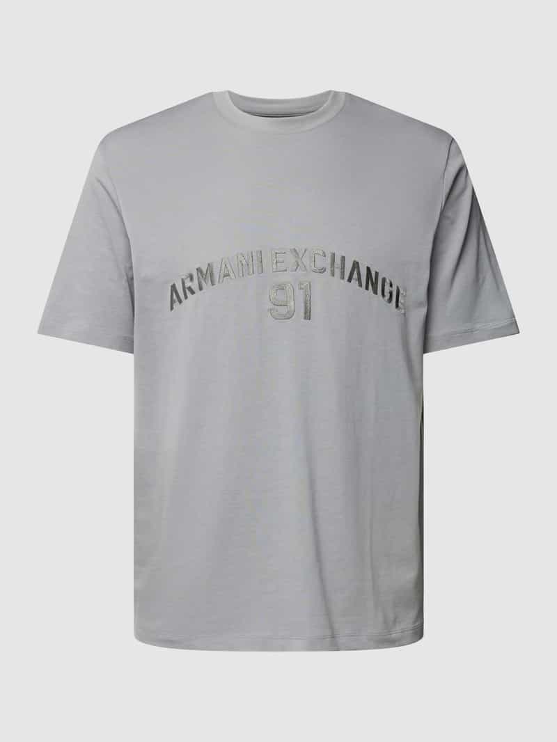 Armani Exchange T-shirt met labelprint