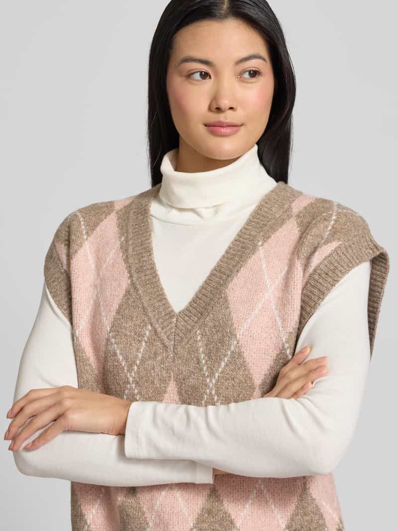 FREE QUENT Spencer met V-hals model 'Grsargyle'