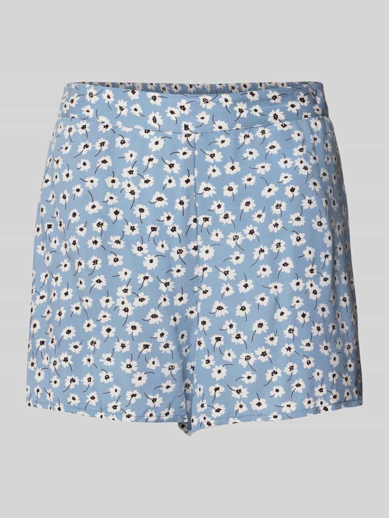 Pieces High waist korte broek van viscose met all-over motief model 'NYA'