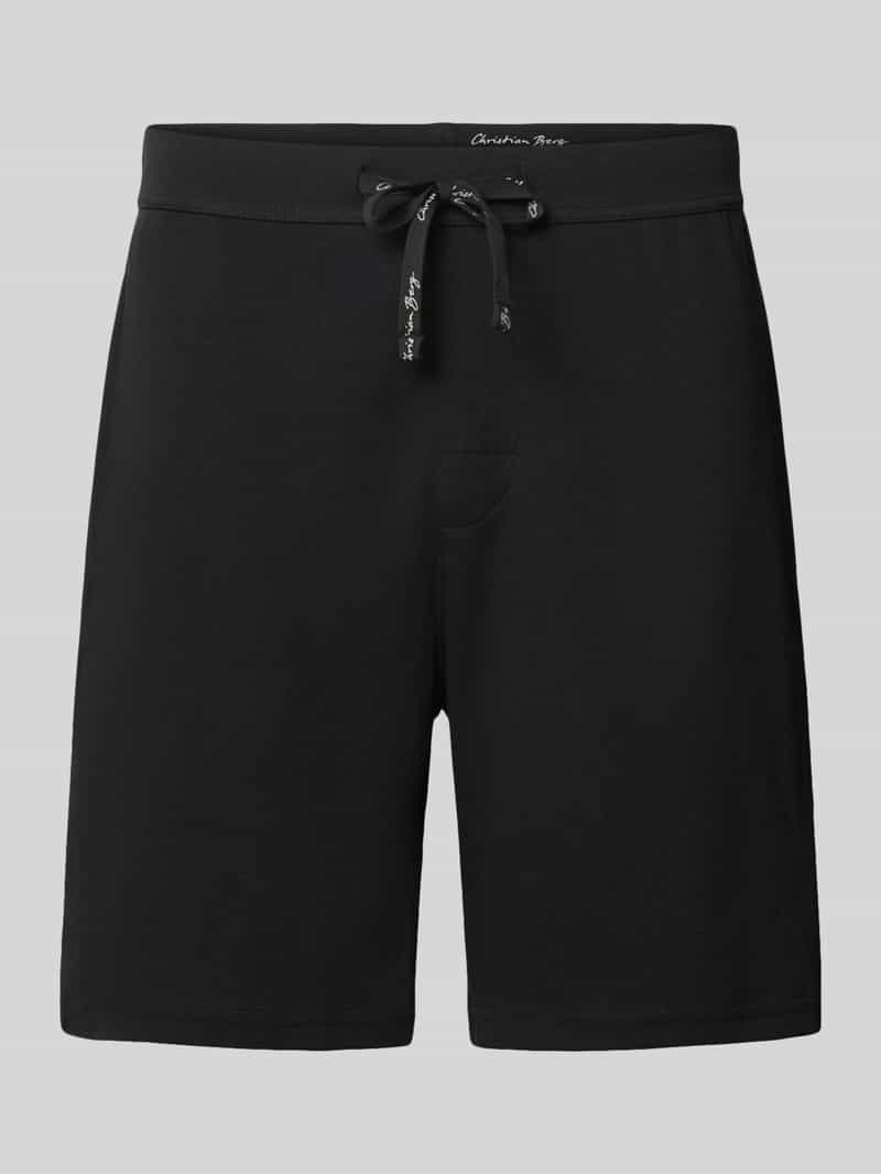 Sweatshorts met labeldetail