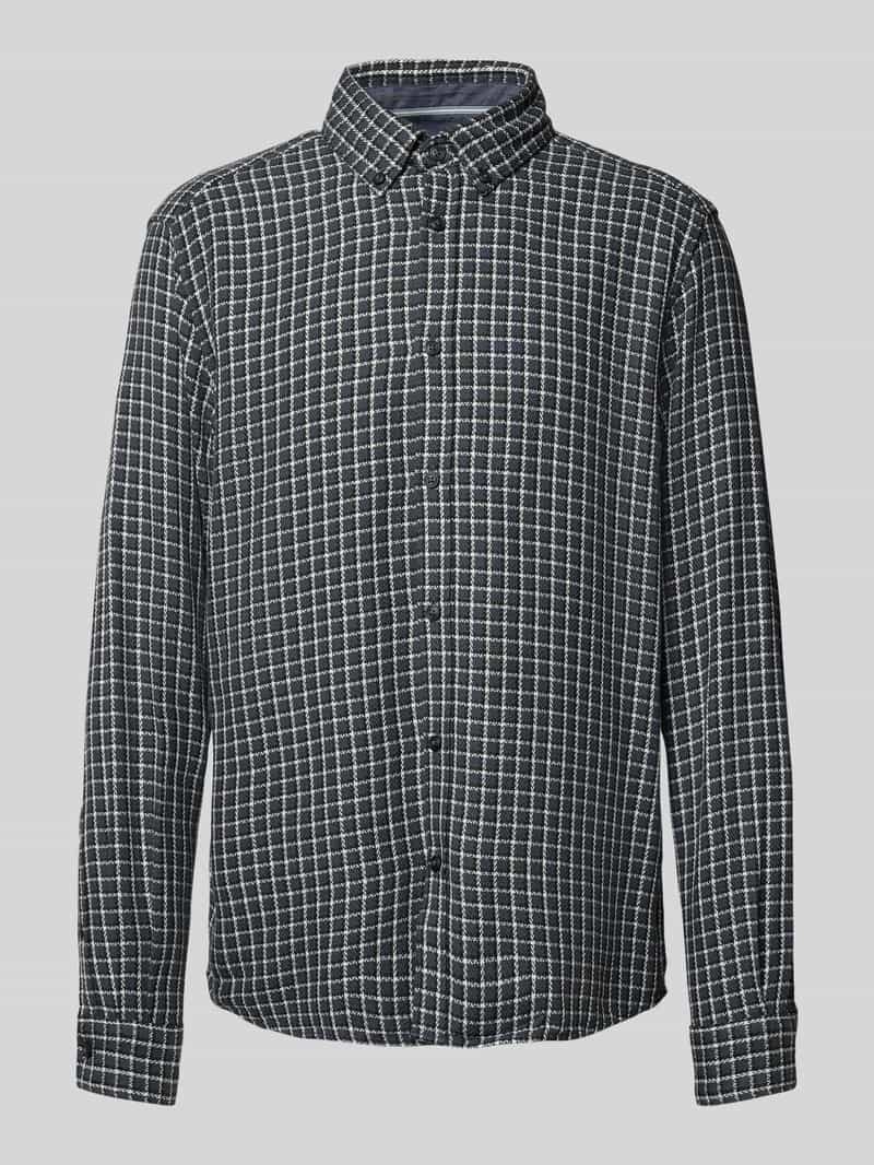 Regular fit vrijetijdsoverhemd van gestructureerd katoen met button-downkraag