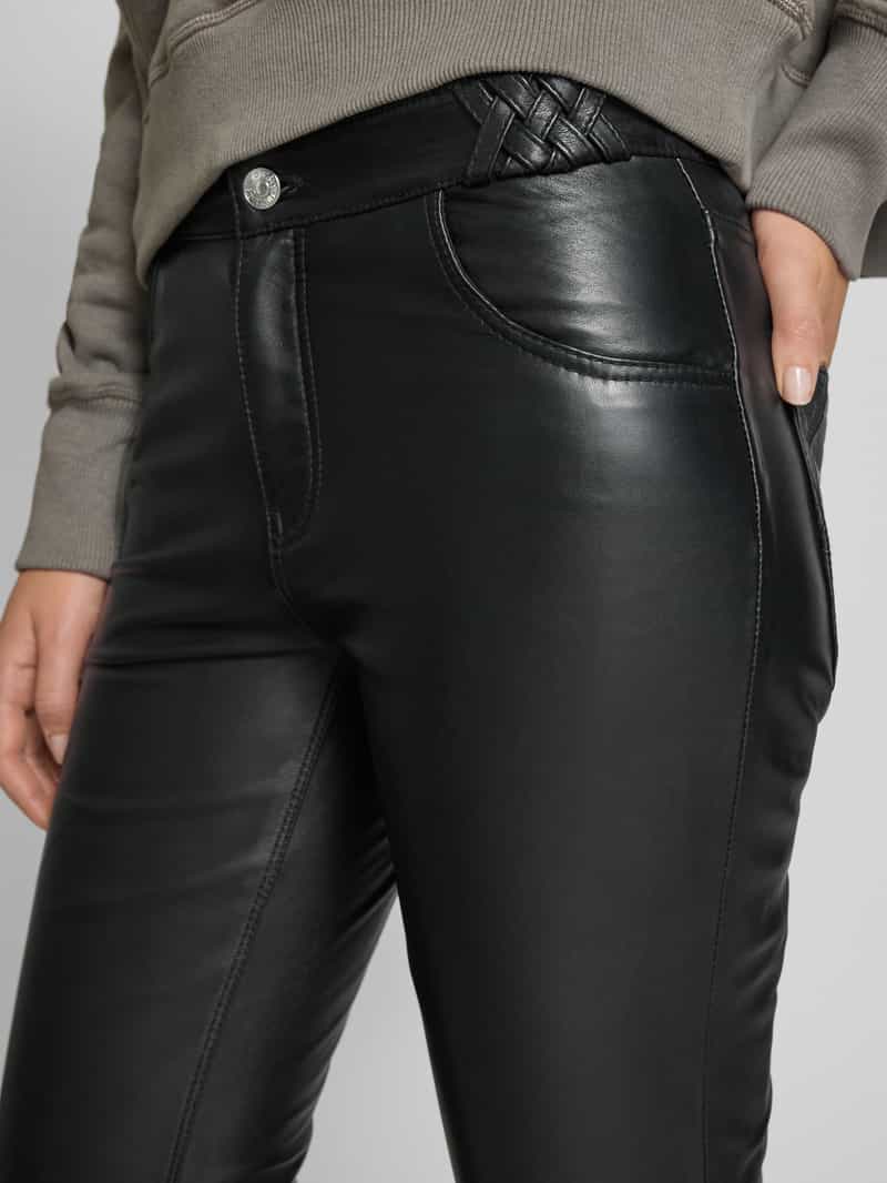 Zadig & Voltaire Flared leren broek in 5-pocketmodel model 'PUSH CUIR LISSE'