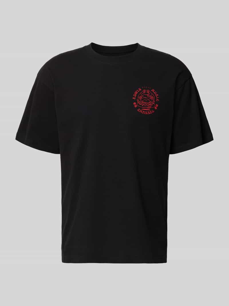 T-shirt van 100% Katoen Model 'MUSIC CHANNEL'