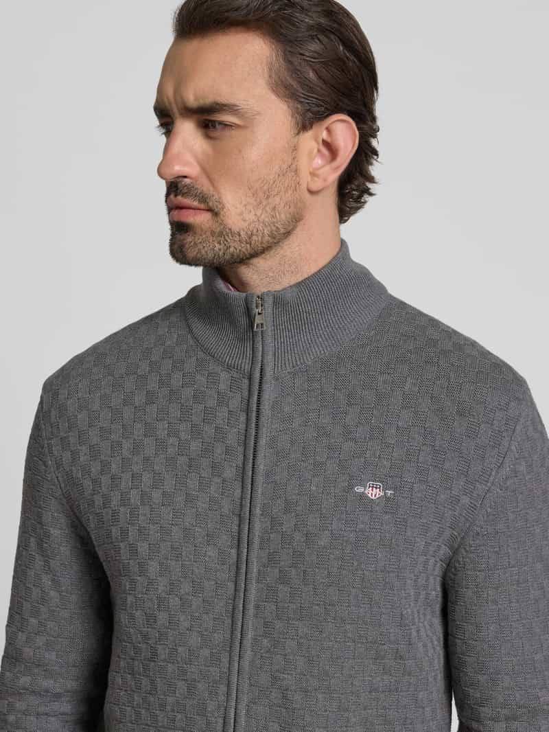 Gant Gebreid jack met structuurmotief