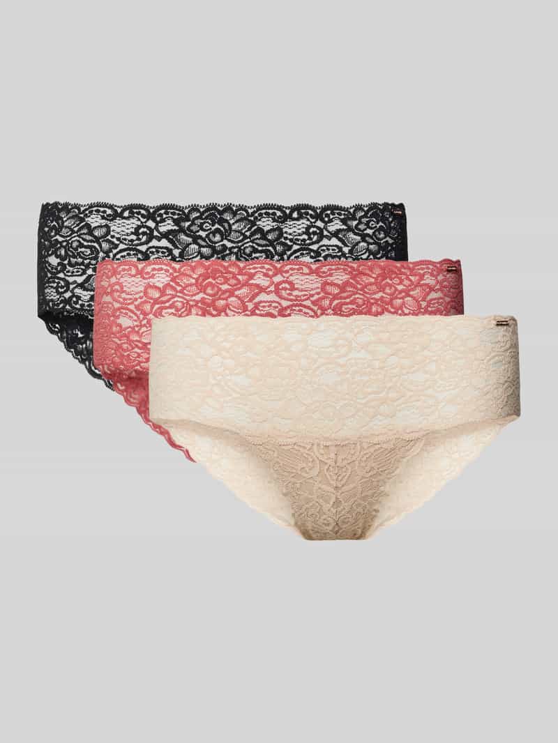 Dorina Slip van kant in comfortabel design in een set van 3 stuks model 'LANA'