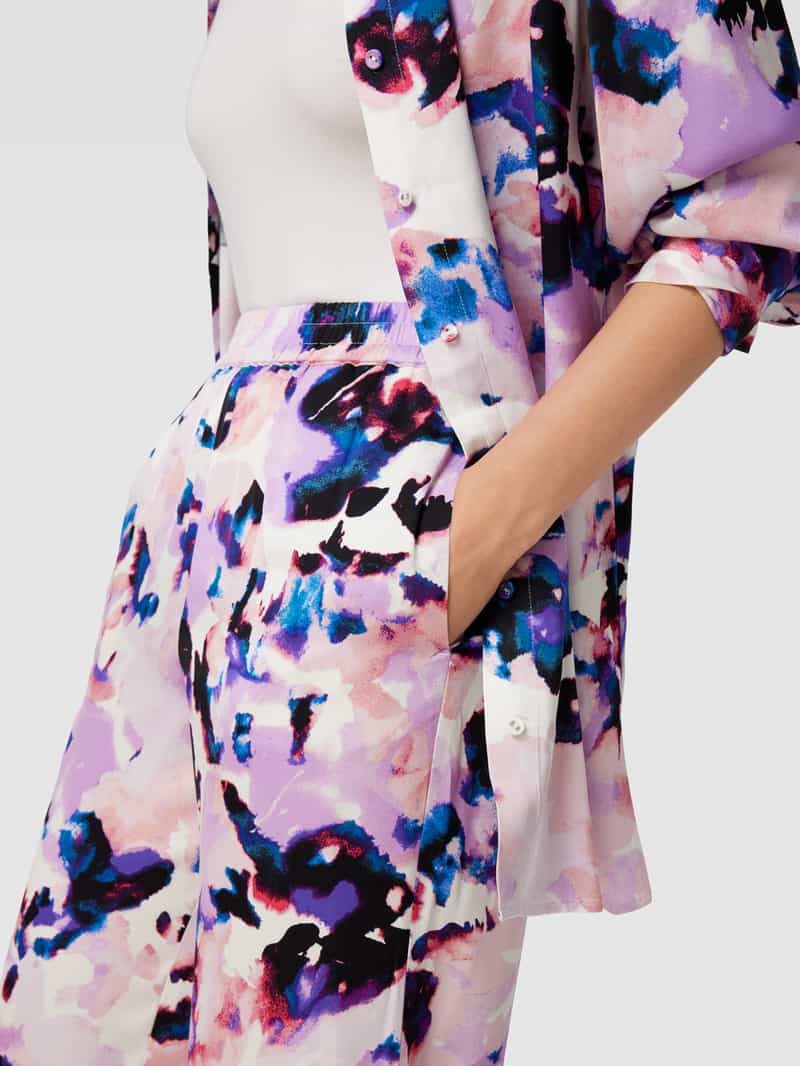 Selected Femme Stoffen broek van pure viscose met all-over motief model 'THEA'