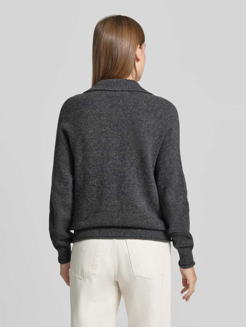 Lacoste Regular fit pullover van pure wol antraciet, foto 2