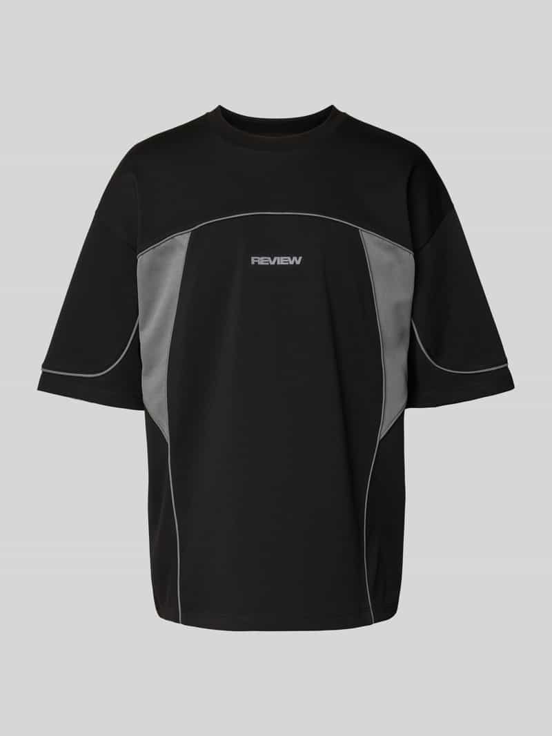 REVIEW Oversized T-shirt met labelprint