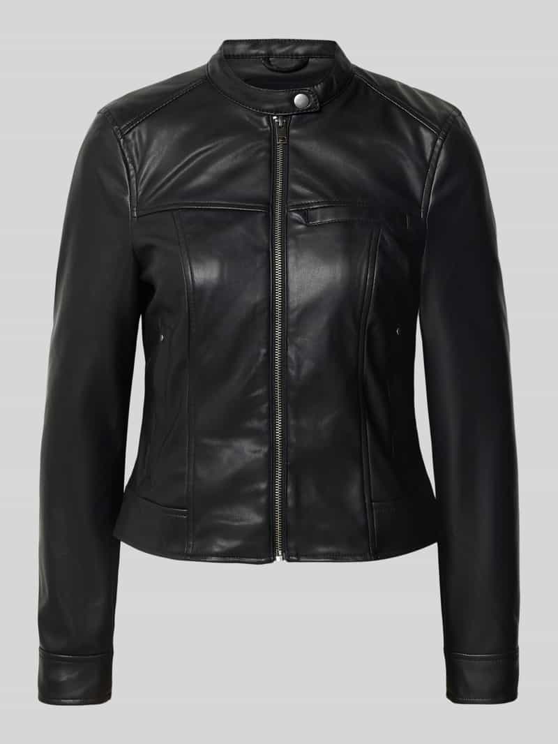 Vero Moda Shaped fit jack in leerlook met ritssluiting model 'AMANDA'