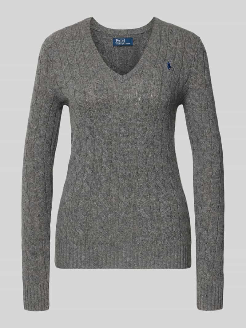 Polo Ralph Lauren Shirt met lange mouwen in gebreide look met kasjmier model 'KIMBERLY'