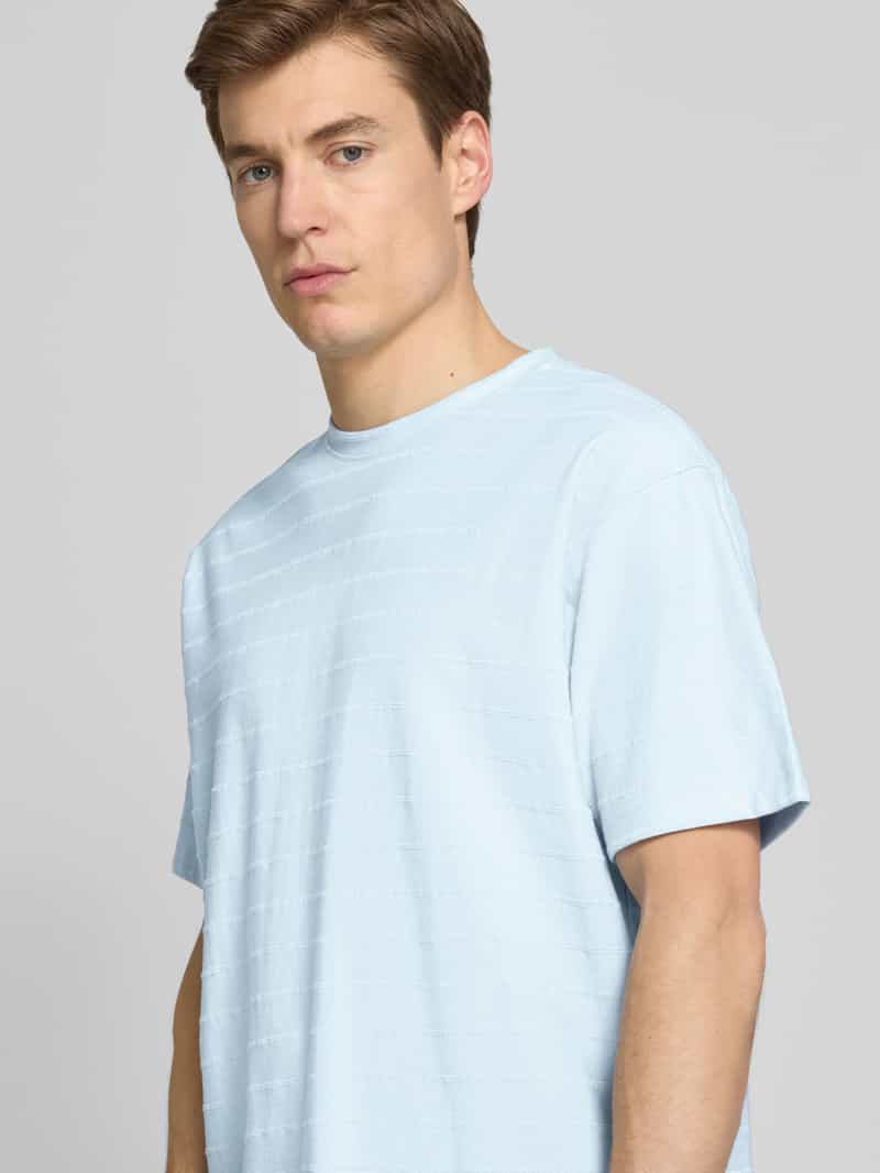 Scotch & Soda T-shirt met geribde ronde hals