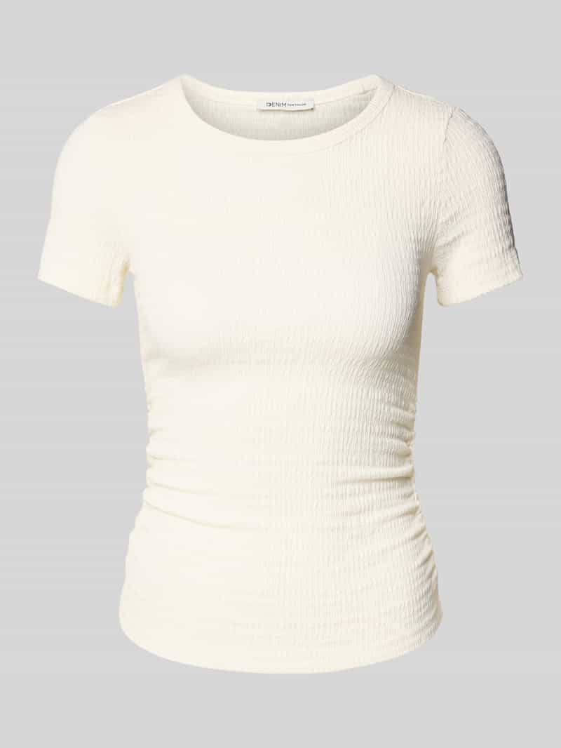 Tom Tailor Denim Regular fit T-shirt in kreukellook