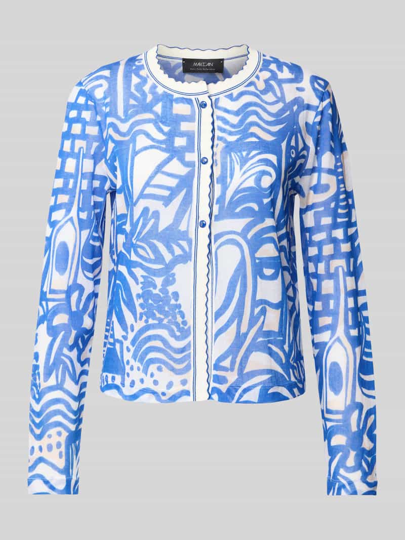 Marc Cain Gebreid jack in all-over look met knoopsluiting