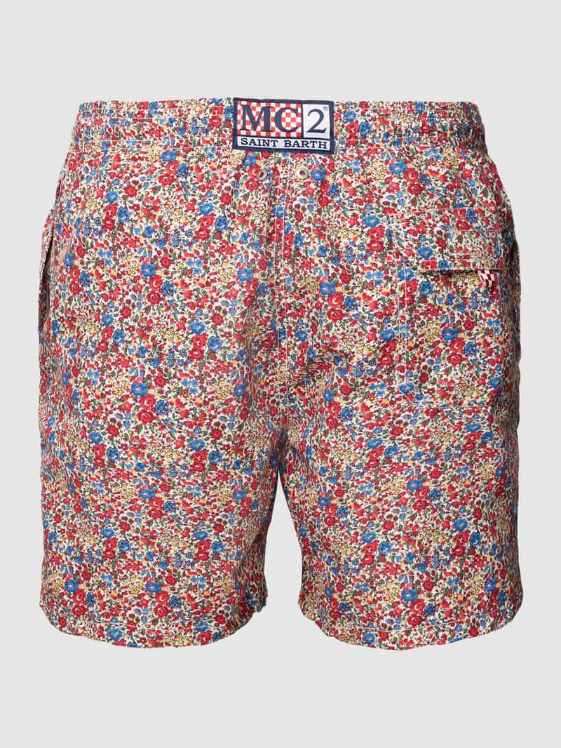 Zwembroek met all-over motief, model 'GUSTAVIA' MC2 Saint Barth
