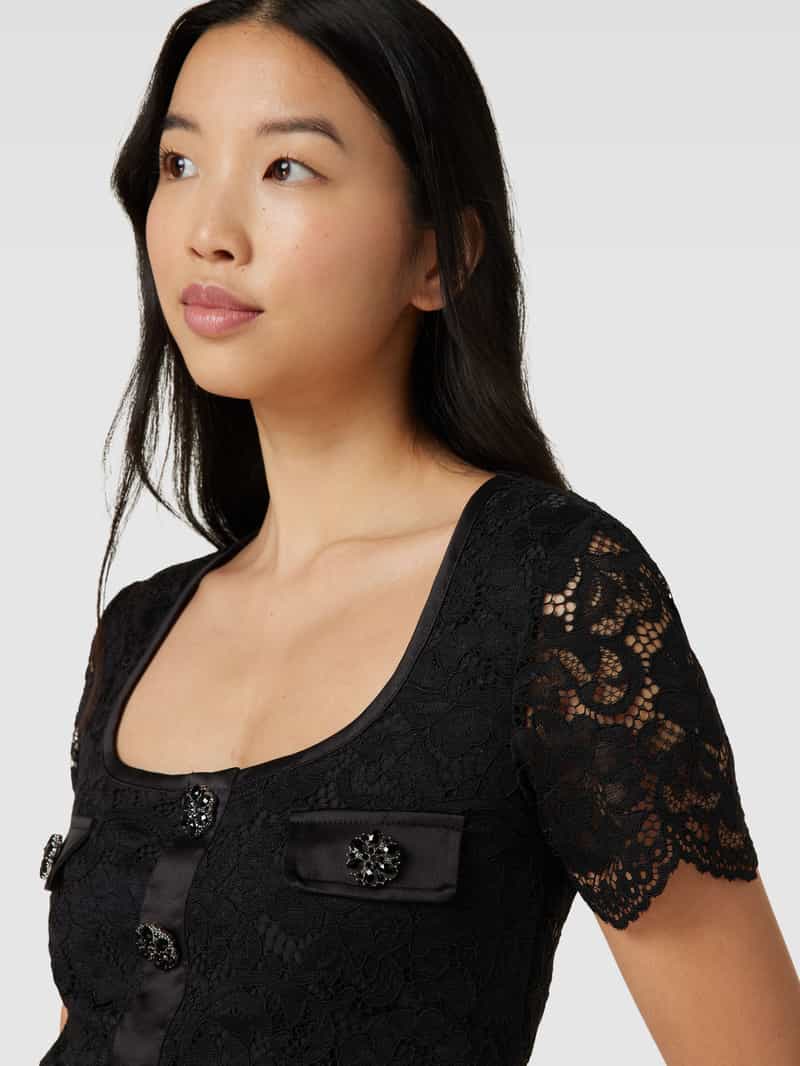 Guess Kort T-shirt met kant model 'ERIKA'