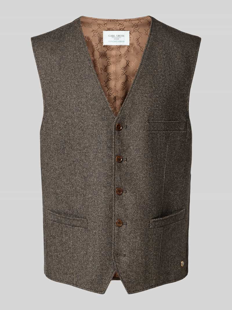 Carl gross Bodywarmer van wolmix model 'Wilson'