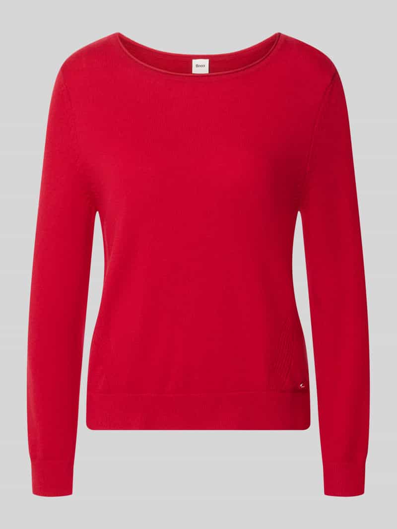 BRAX Regular fit pullover van mix van scheerwol en kasjmier model 'Lisa'