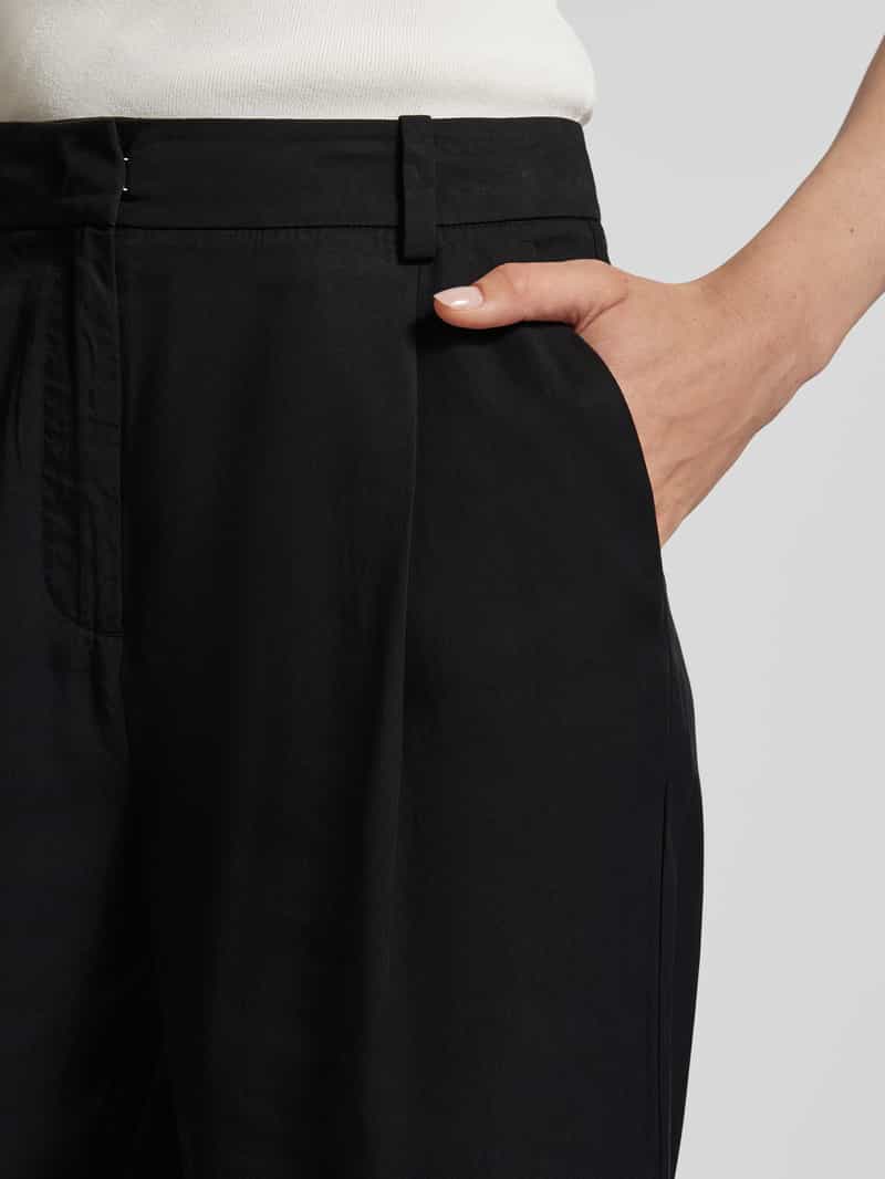 Marc O'Polo Wide leg bandplooibroek en riemlussen