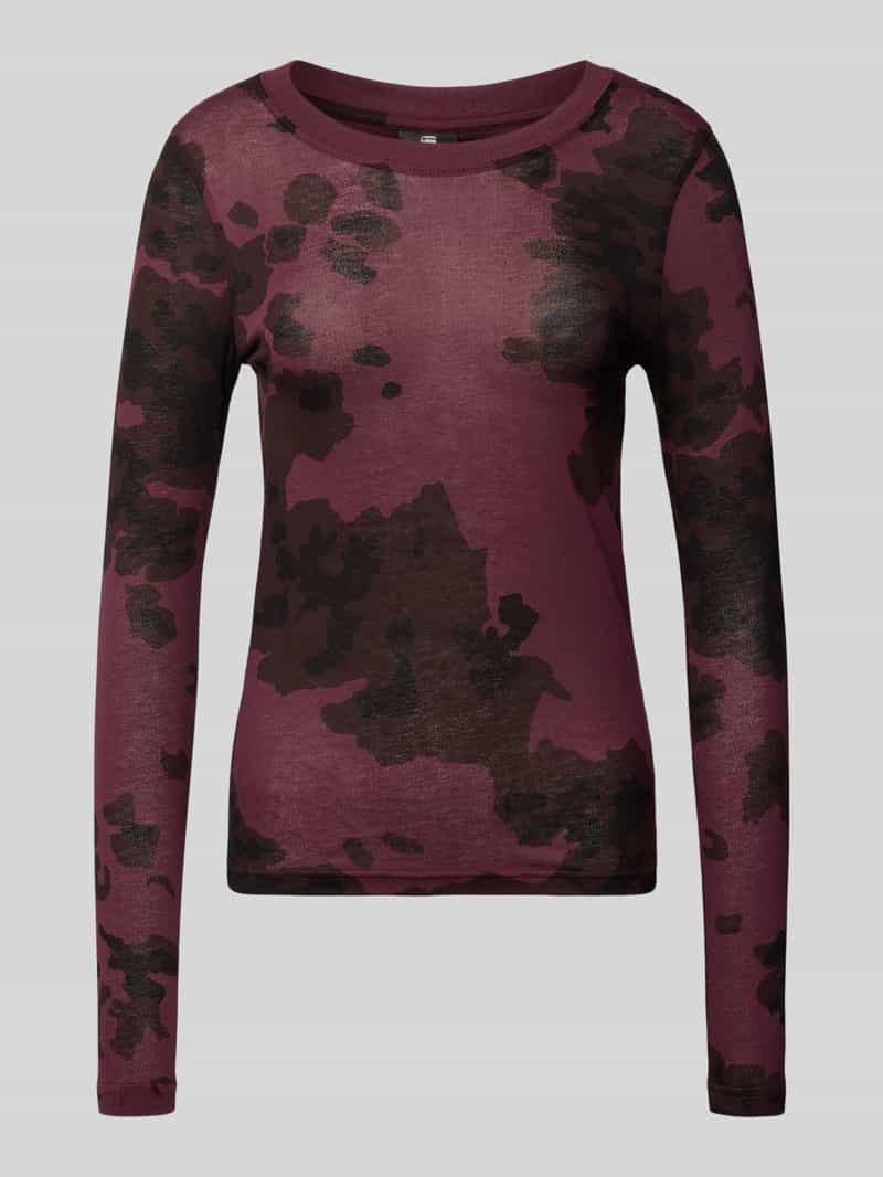 G-Star Raw Shirt met lange mouwen en geribde ronde hals