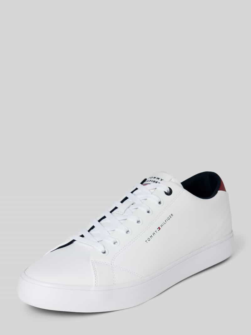 Tommy Hilfiger Sneakers van leer met vetersluiting