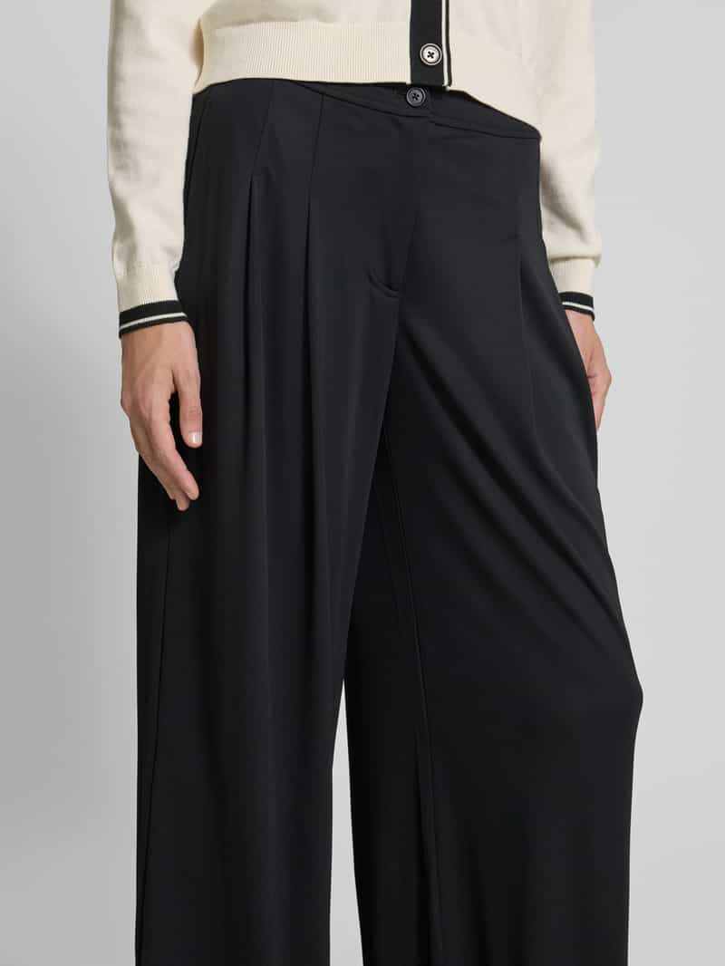 Lauren Ralph Lauren Wide leg bandplooibroek met steekzakken model 'CHABRELL'
