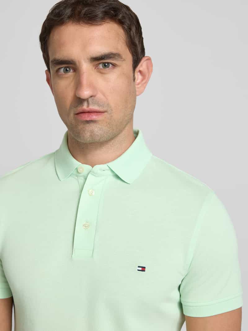 Tommy Hilfiger Slim fit poloshirt van een mix van katoen en elastaan