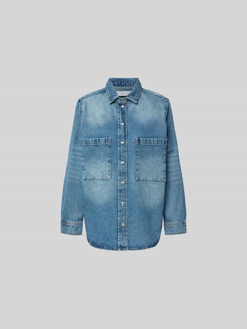 Jeansblouse met borstzakken