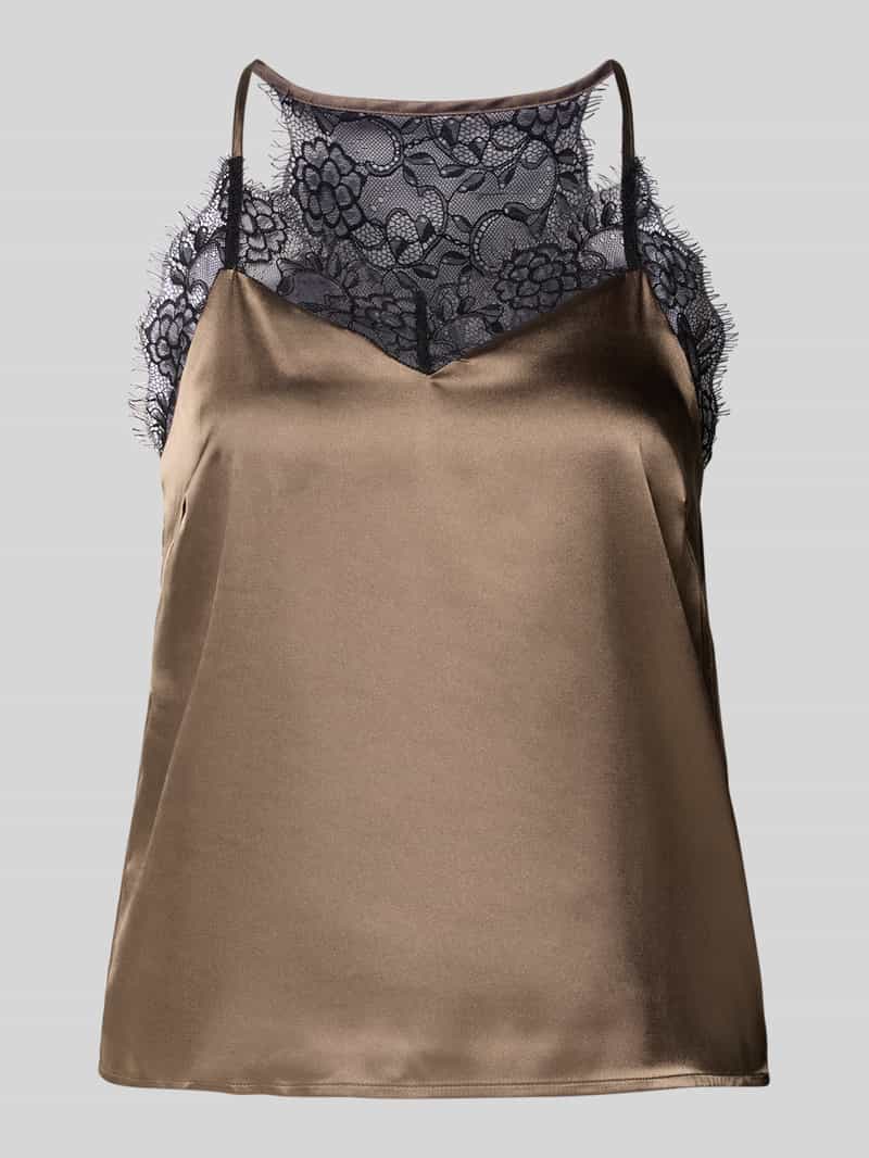 Pieces Regular fit top met bandjes van satijn model 'JAHARA'
