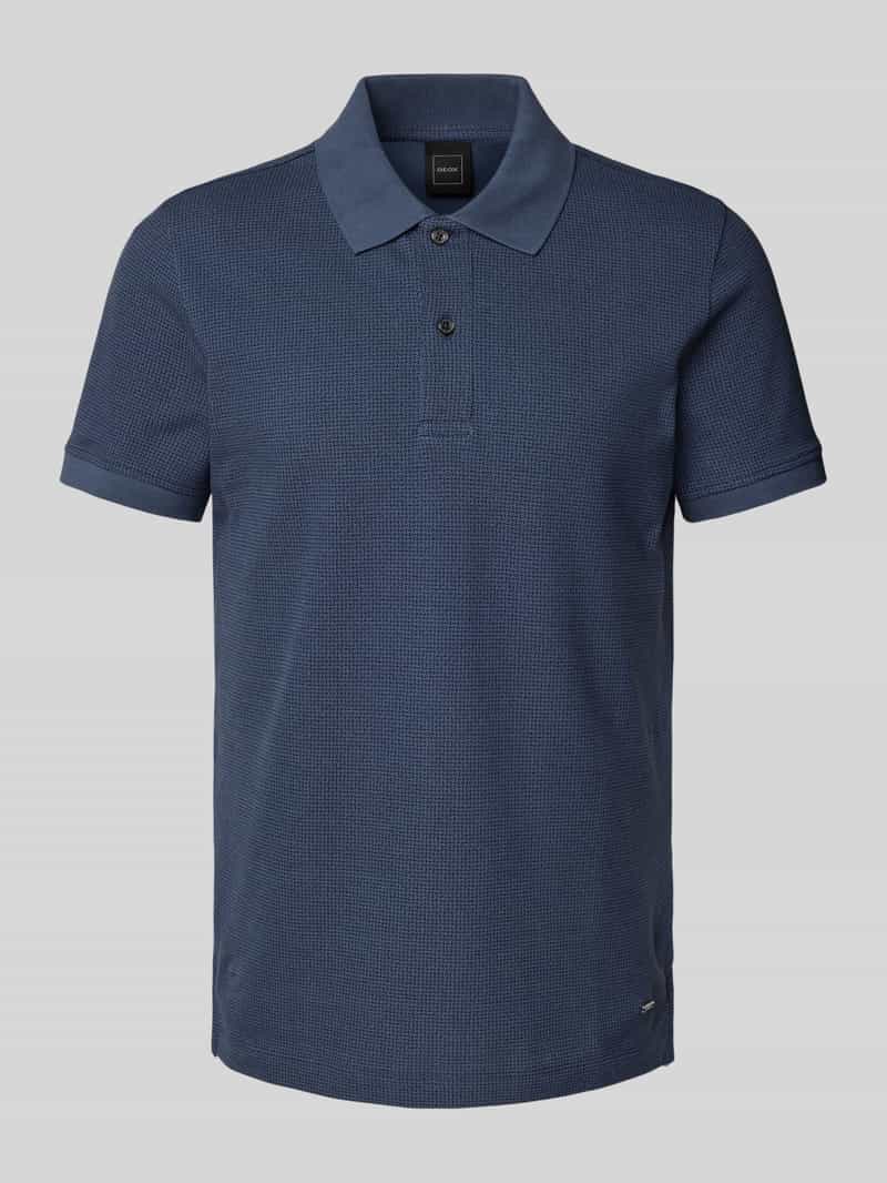 Geox Slim fit poloshirt met structuurmotief