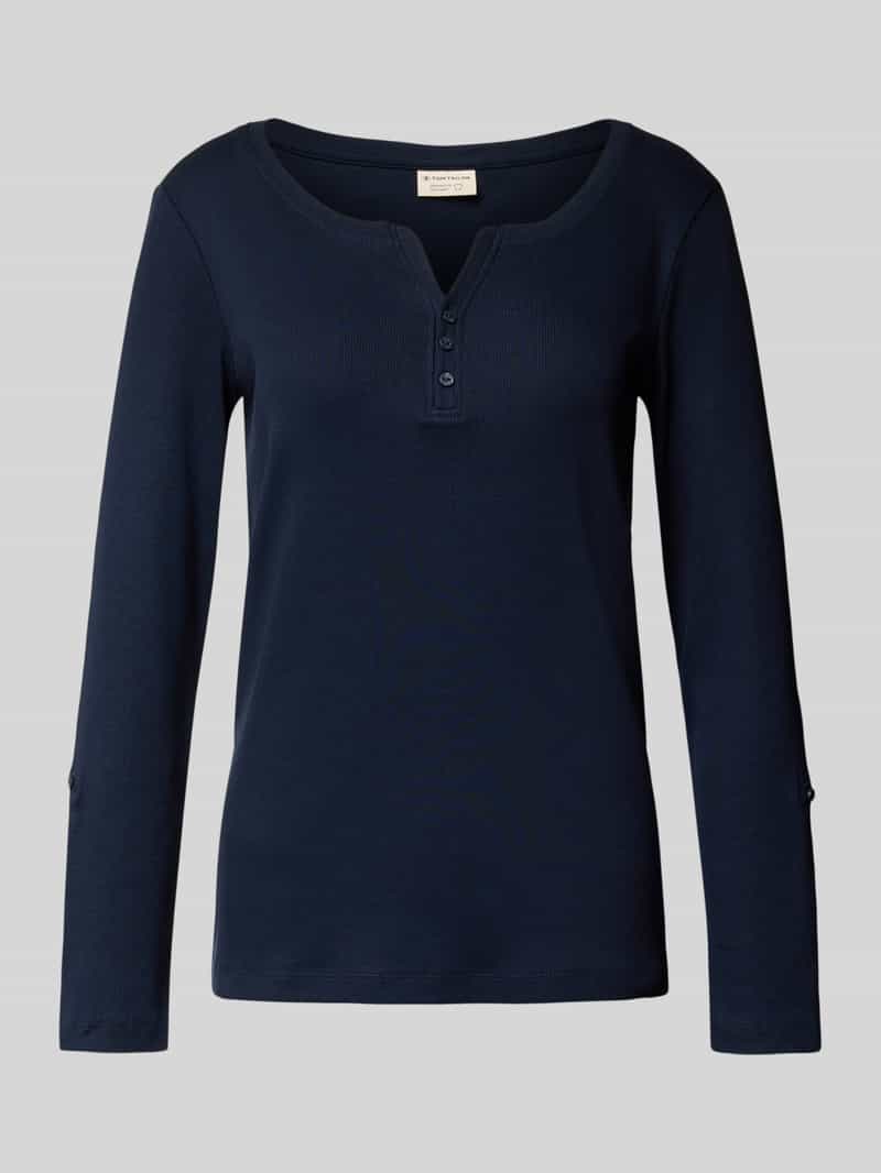 Tom Tailor Regular fit shirt met lange mouwen van katoenmix