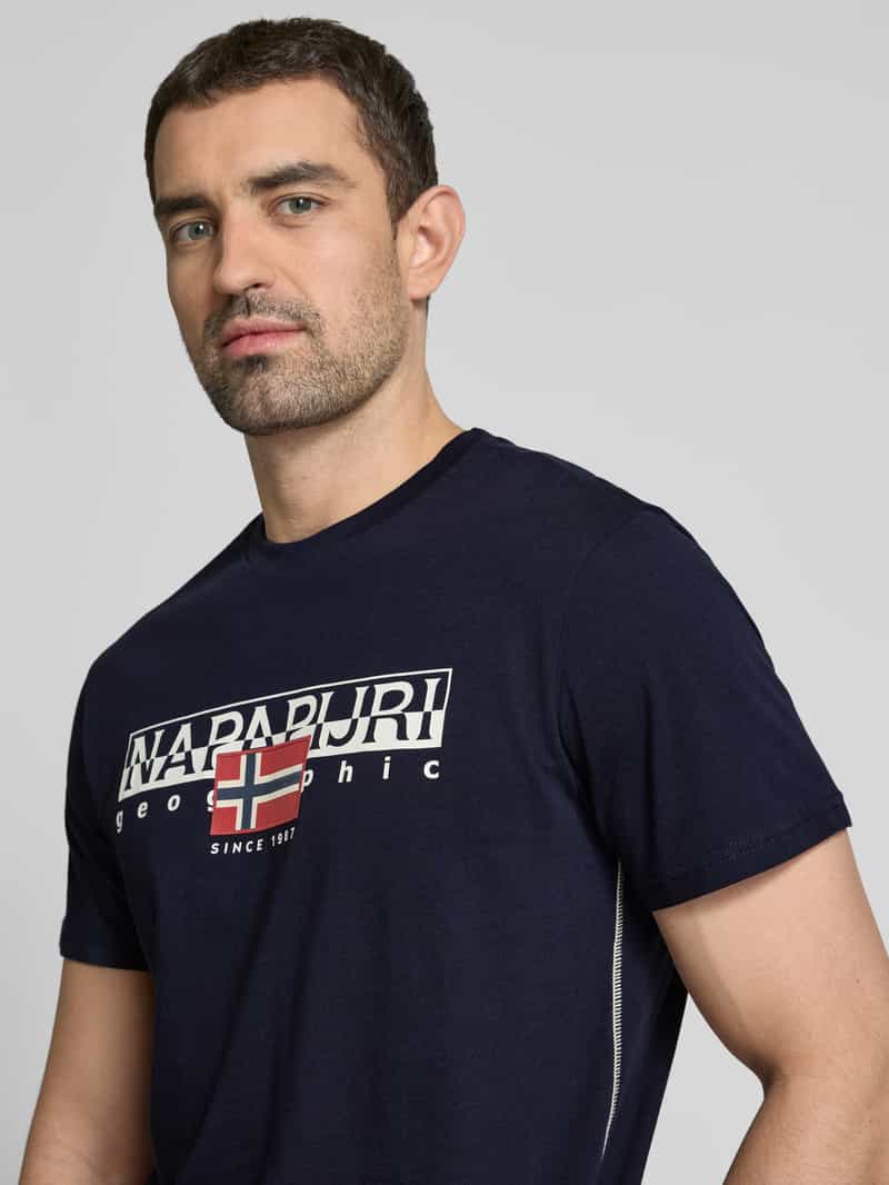 Napapijri T-shirt met labelprint model 'AYLMER'