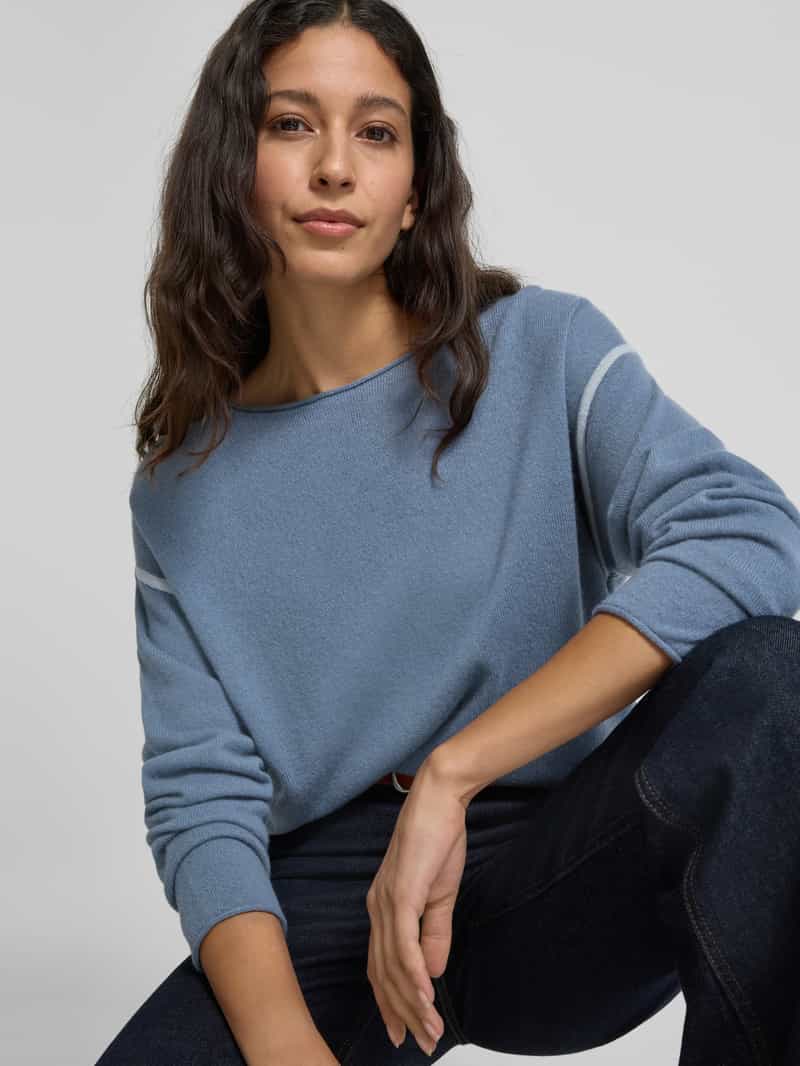 LUISA CERANO Gebreide pullover van een mix van wol en kasjmier met ronde hals