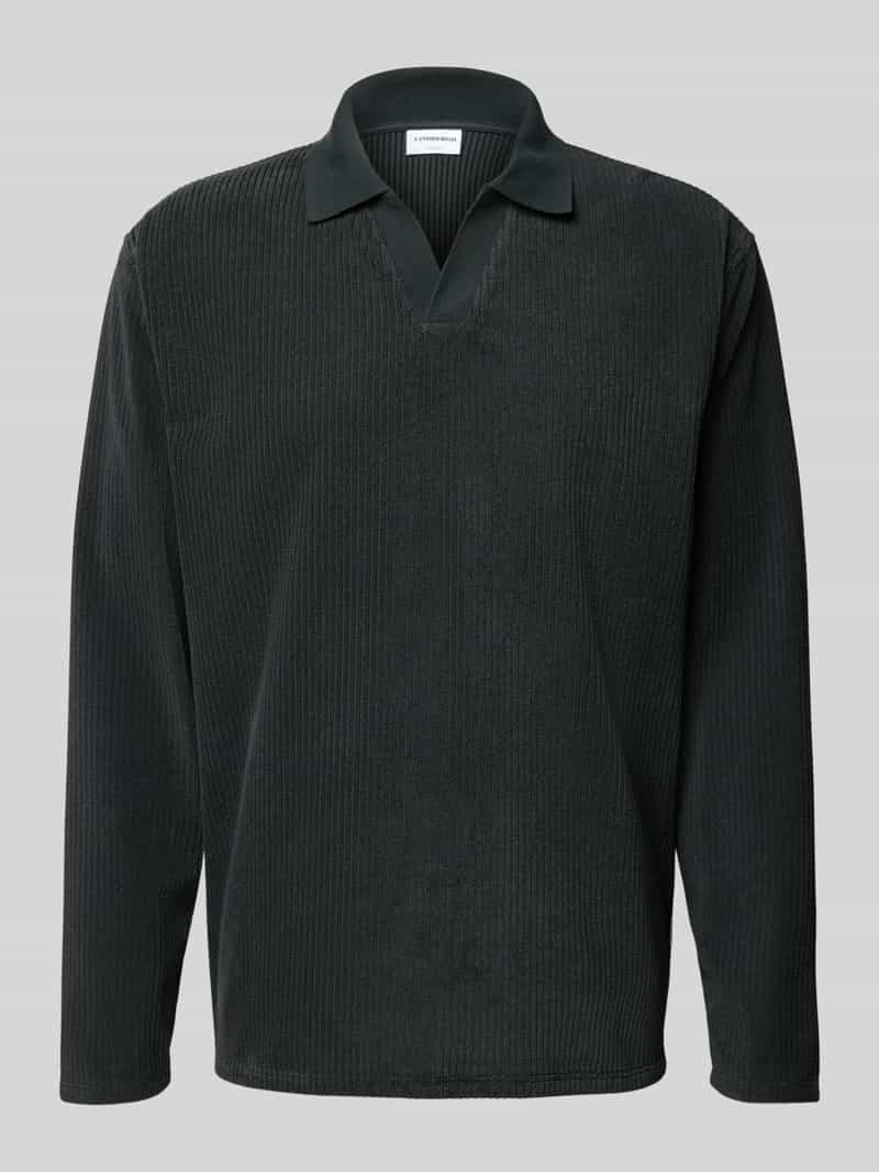 lindbergh Oversized poloshirt met structuurmotief