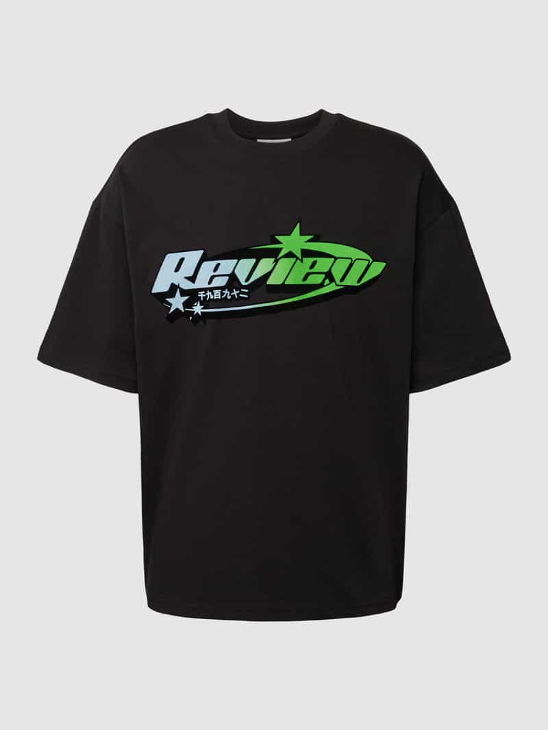 Oversized T-shirt met labelprint REVIEW