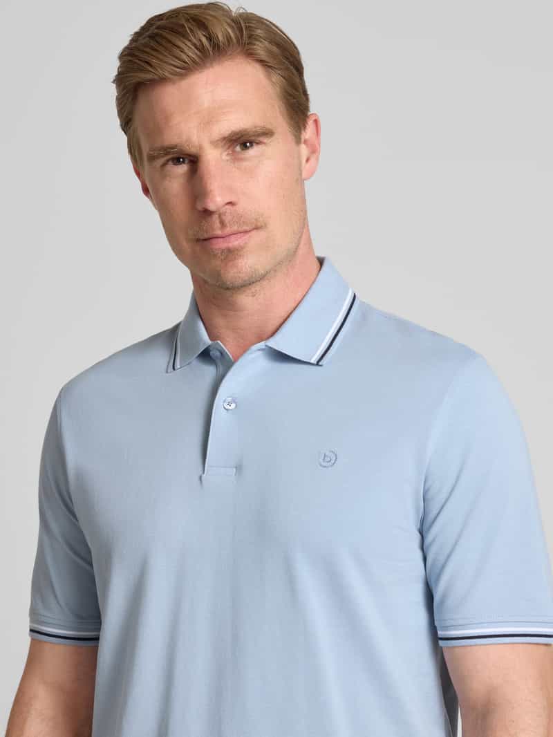 Bugatti Poloshirt met korte knoopsluiting