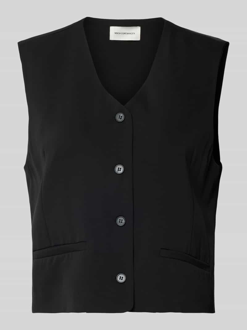 MSCH Copenhagen Gilet met strookzakken model 'Nischelle'