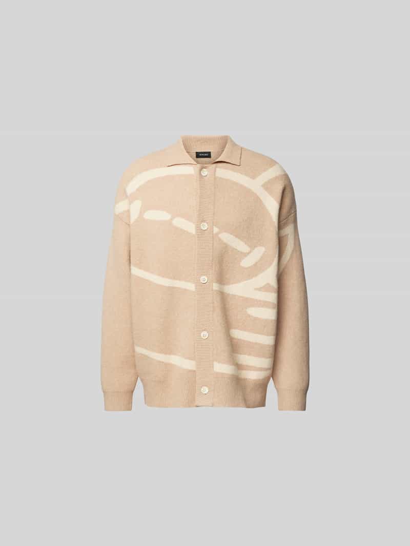 Oversized gebreid jack met wol, model 'DAHLIA'