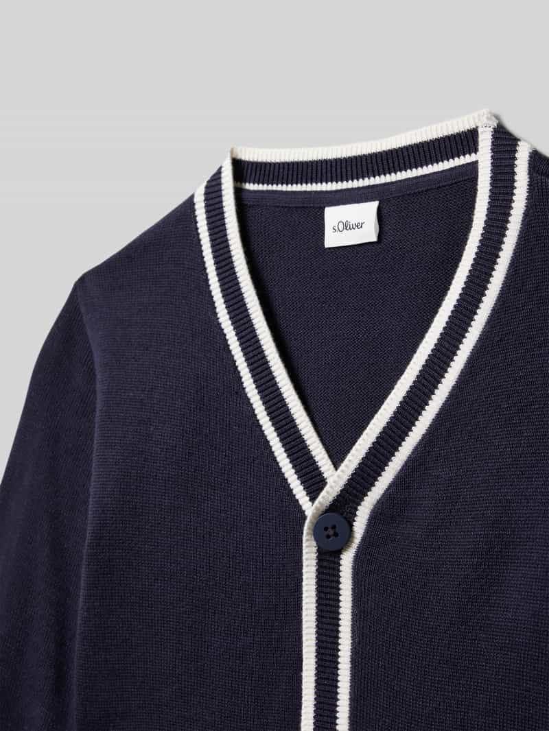 s.Oliver RED LABEL Regular fit gebreid jack met opgestikte zakken