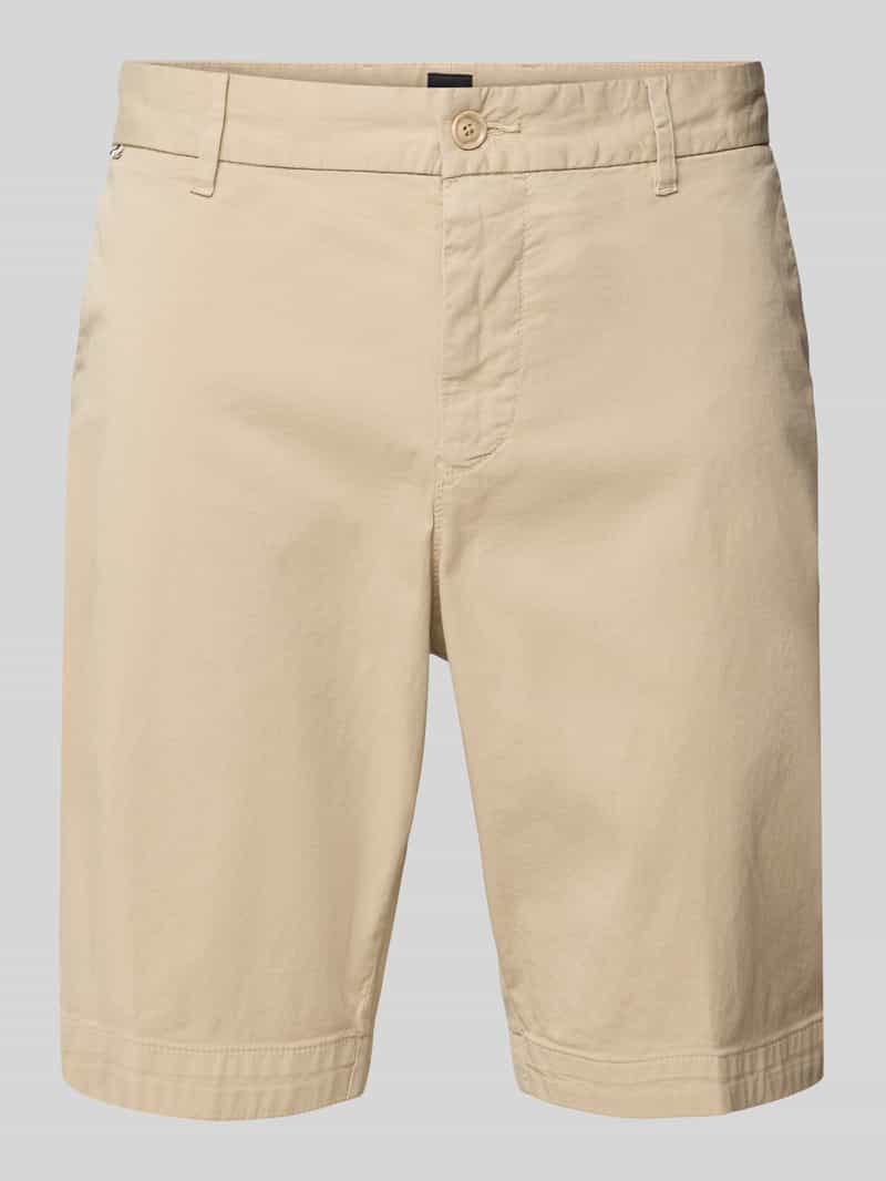 Boss Slim fit korte broek met riemlussen model 'Slice'