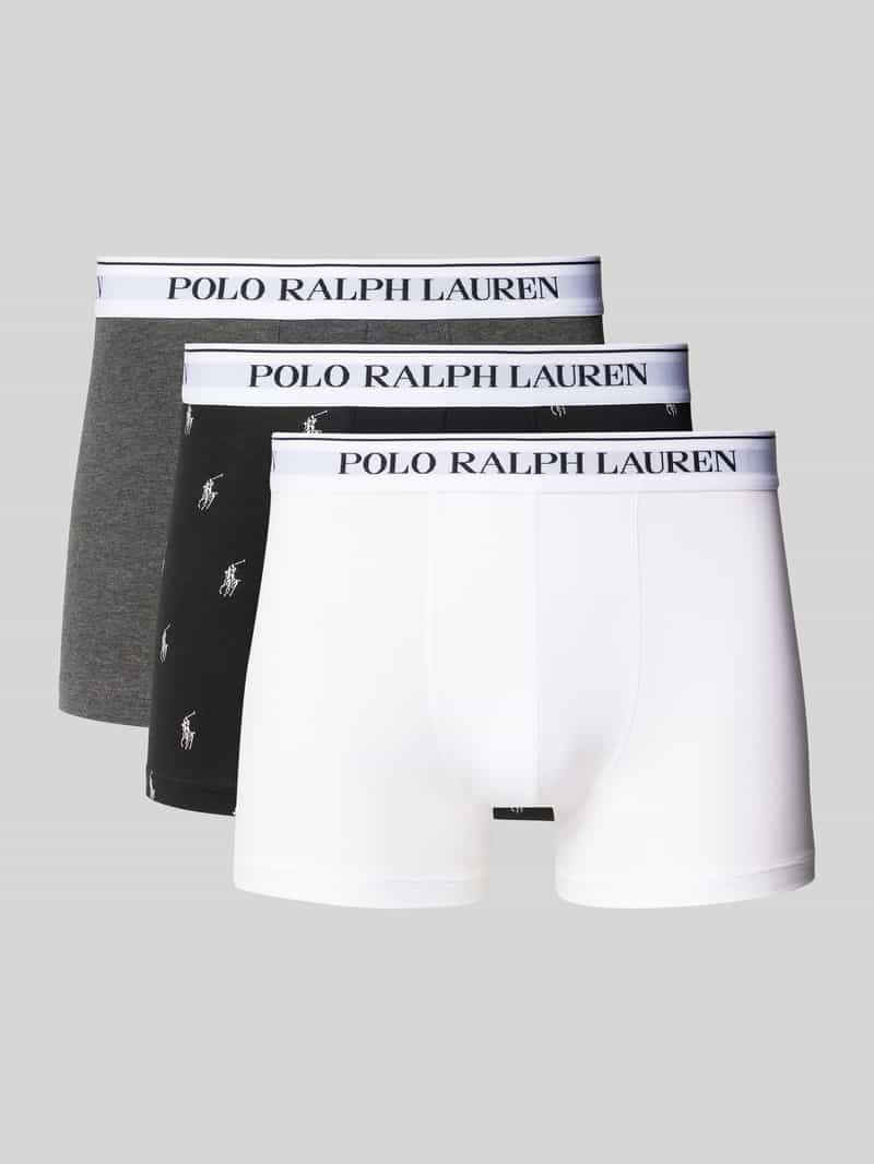Polo Ralph Lauren Underwear Boxershort met elastische band met logo in een set van 3 stuks
