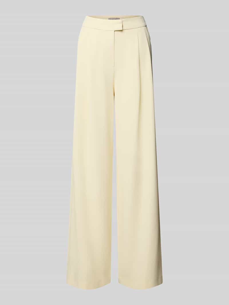 Wide leg stoffen broek met rimpelingen