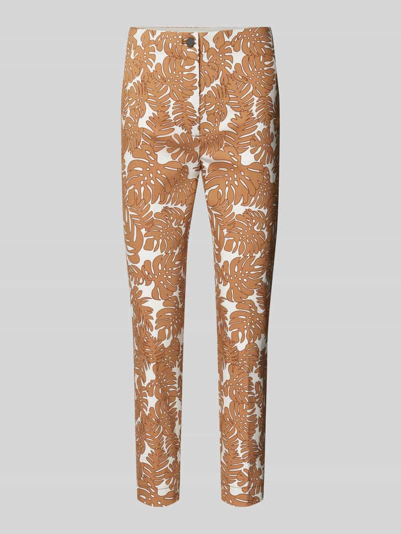 Christian Berg Woman Slim fit stoffen broek met verkort model