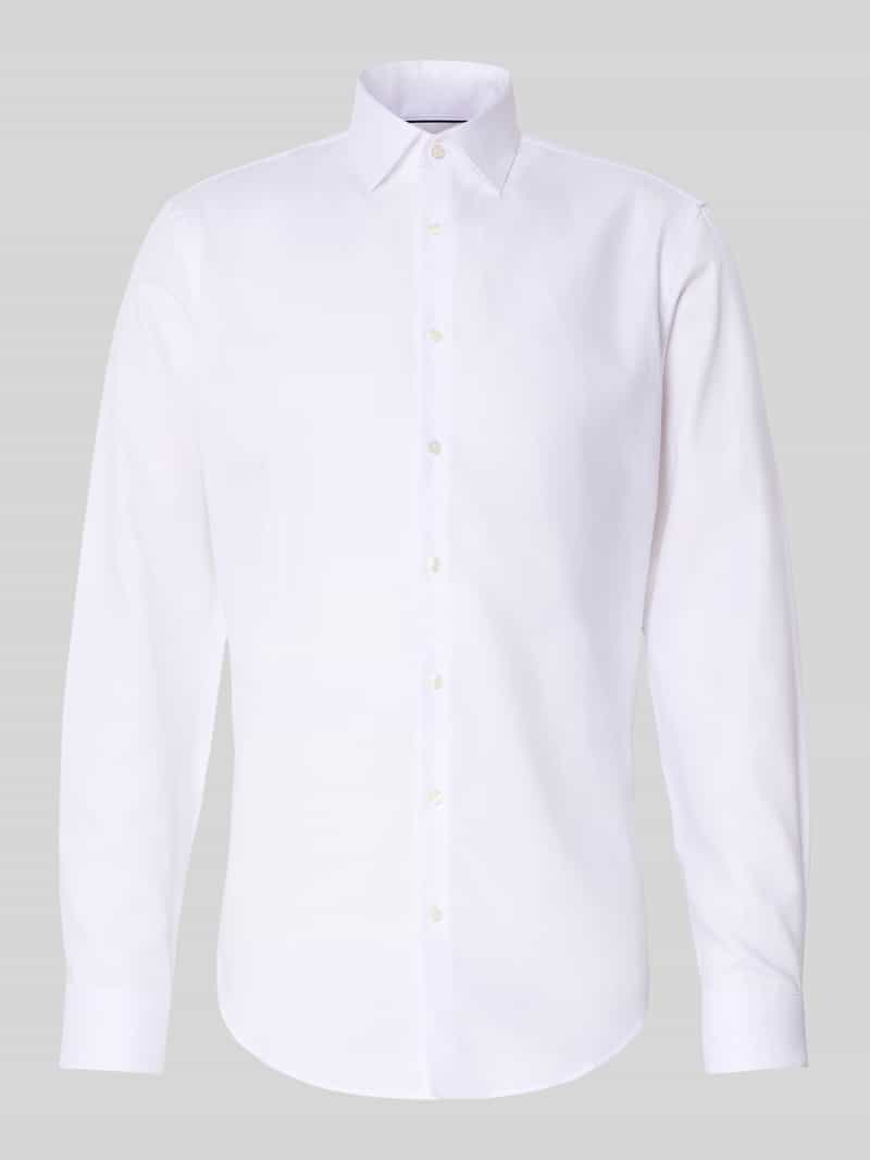 Jake*s Slim fit zakelijk overhemd met kentkraag